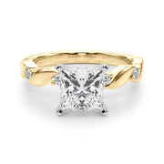 Sculpted Twist Diamond Engagement Ring Round Diamond Engagement Ring in 10K/14K gold and platinum with certified lab-grown or natural diamonds