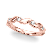 Twisting Half Eternity Ring in Gold & Platinum