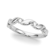 Twisting Half Eternity Ring in Gold & Platinum