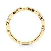 Twisting Half Eternity Ring in Gold & Platinum