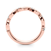 Twisting Half Eternity Ring in Gold & Platinum