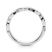 Twisting Half Eternity Ring in Gold & Platinum