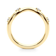 Chevron Half Eternity Ring in Gold & Platinum