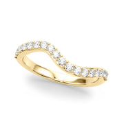 Curved Half Eternity Ring in 10K/14K gold and platinum with certified lab-grown or natural diamonds