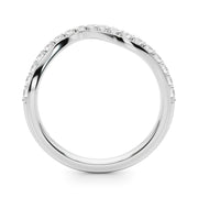 Curved Half Eternity Ring in Gold & Platinum