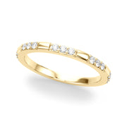 Contemporary Half Eternity Ring in 10K/14K gold and platinum with certified lab-grown or natural diamonds