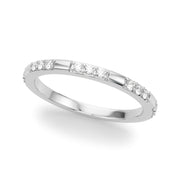 Contemporary Half Eternity Ring in Gold & Platinum