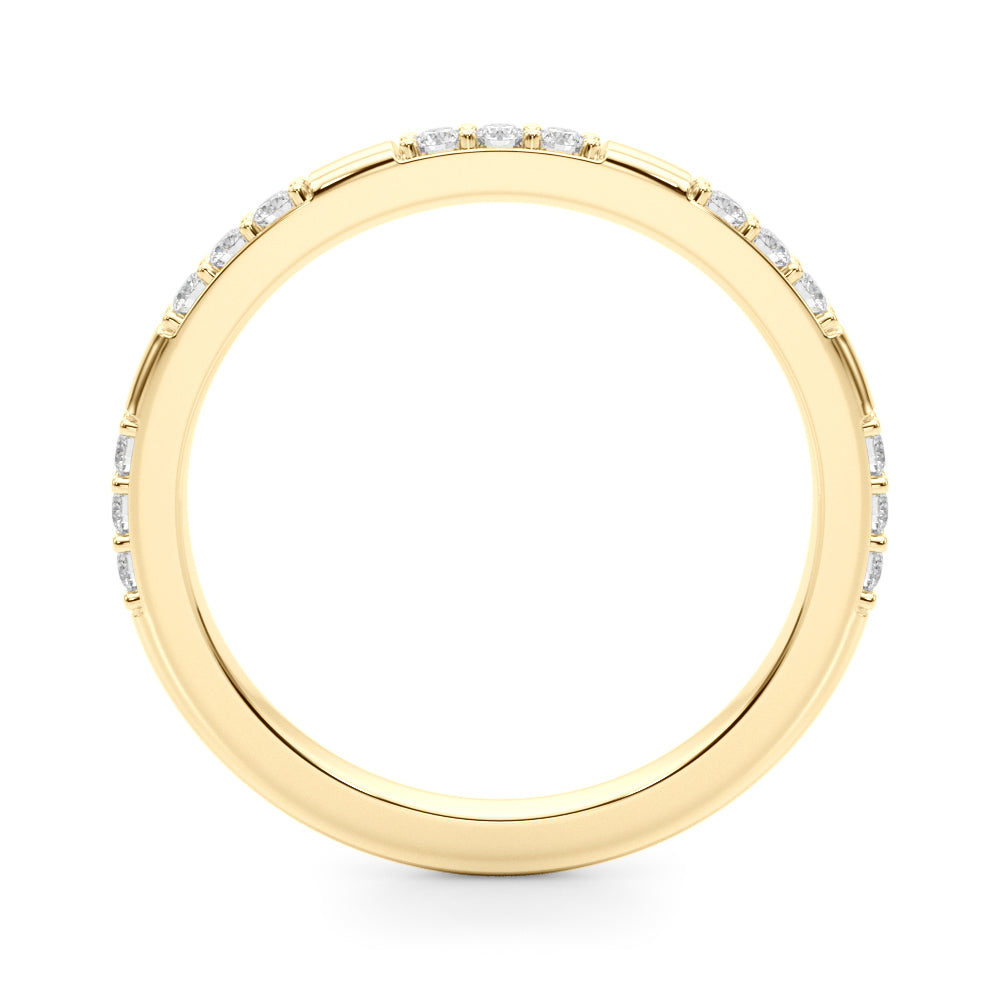 Contemporary Half Eternity Ring in Gold & Platinum