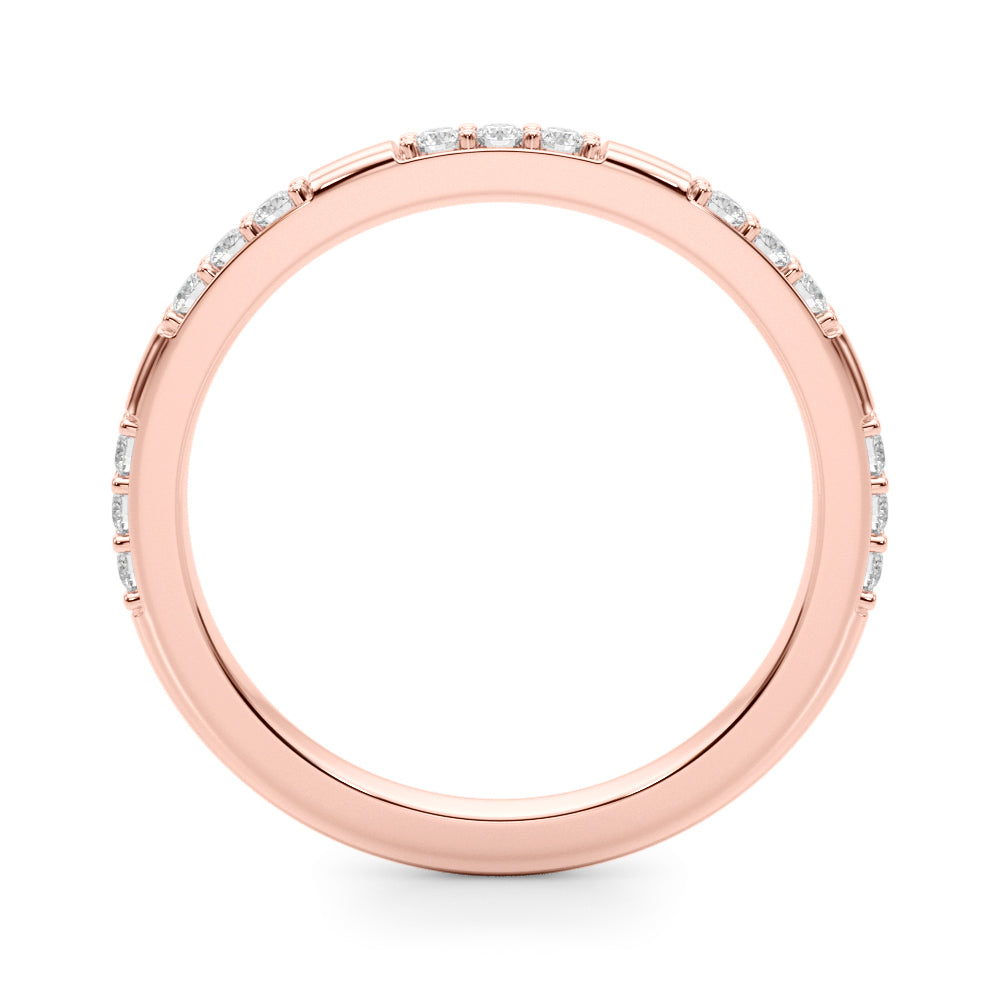 Contemporary Half Eternity Ring in Gold & Platinum