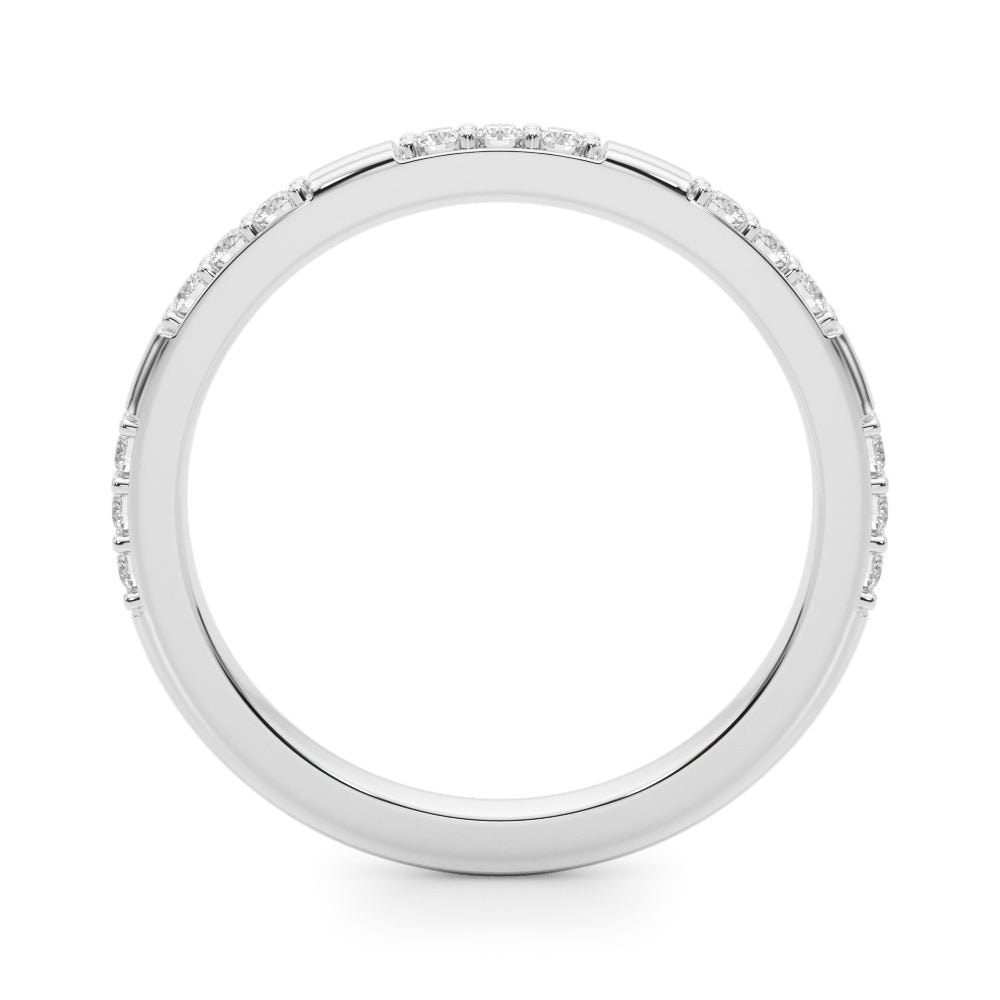 Contemporary Half Eternity Ring in Gold & Platinum
