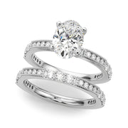 Lustrous Sidestone Round Diamond Engagement Ring in 10K/14K gold and platinum with certified lab-grown or natural diamonds