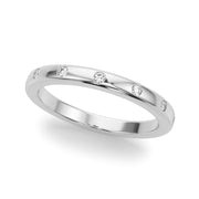 Burnished Half Eternity Ring in Gold & Platinum