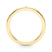 Burnished Half Eternity Ring in Gold & Platinum
