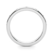Burnished Half Eternity Ring in Gold & Platinum