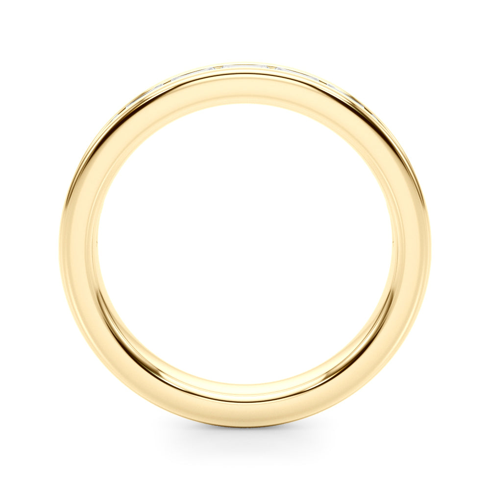 Channel Set Baguette Half Eternity Ring in Gold & Platinum