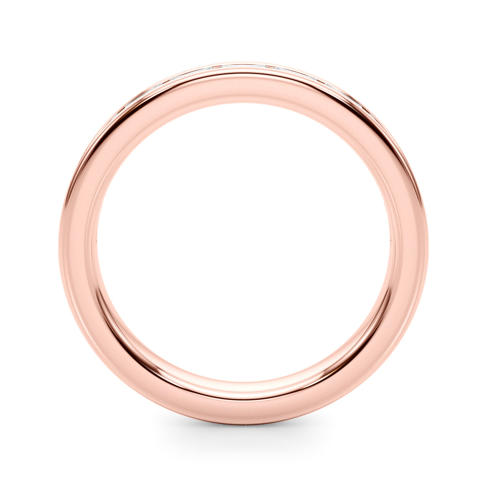 Channel Set Baguette Half Eternity Ring in Gold & Platinum