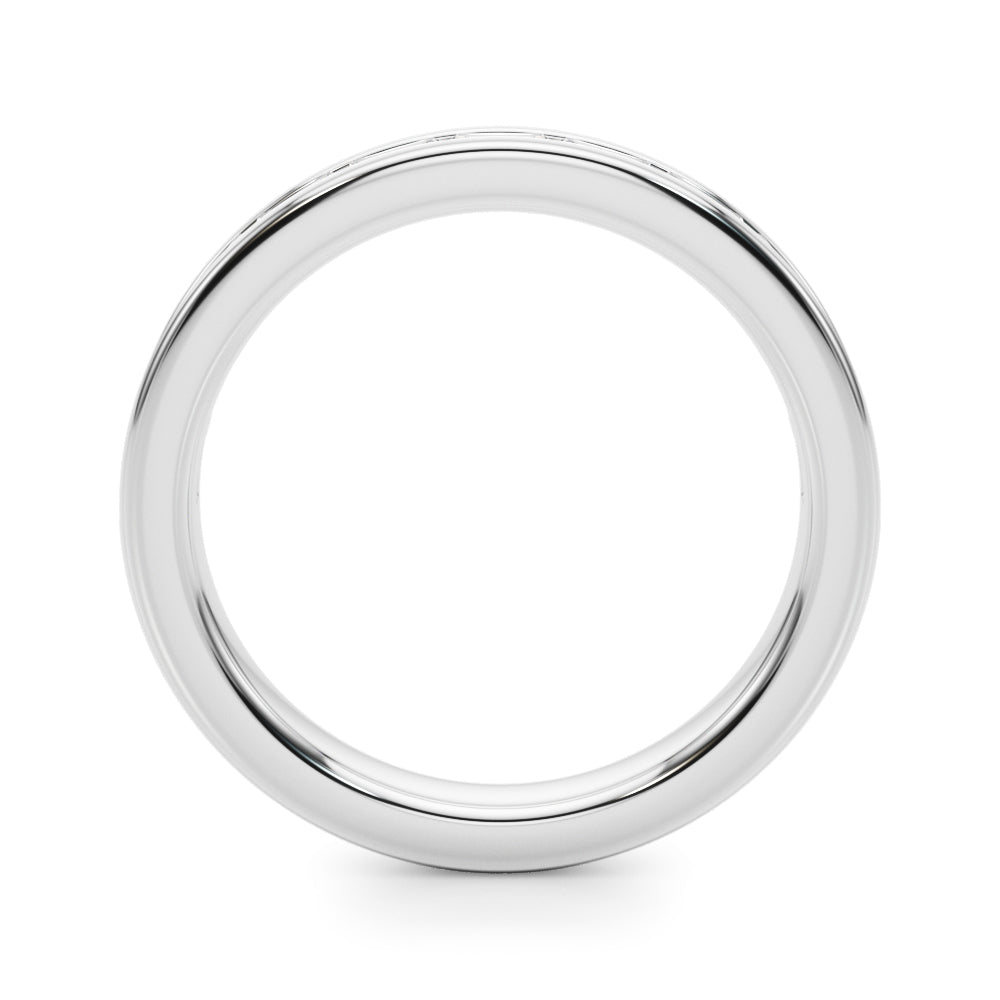 Channel Set Baguette Half Eternity Ring in Gold & Platinum