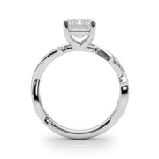 Graceful Twisted Shank Engagement Ring Round Diamond Engagement Ring in 10K/14K gold and platinum with certified lab-grown or natural diamonds