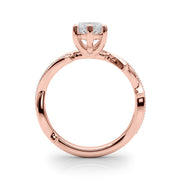 Graceful Twisted Shank Engagement Ring Round Diamond Engagement Ring in 10K/14K gold and platinum with certified lab-grown or natural diamonds
