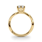 Graceful Twisted Shank Engagement Ring Round Diamond Engagement Ring in 10K/14K gold and platinum with certified lab-grown or natural diamonds
