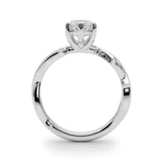 Graceful Twisted Shank Engagement Ring Round Diamond Engagement Ring in 10K/14K gold and platinum with certified lab-grown or natural diamonds