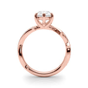 Graceful Twisted Shank Engagement Ring Round Diamond Engagement Ring in 10K/14K gold and platinum with certified lab-grown or natural diamonds
