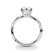 Graceful Twisted Shank Engagement Ring Round Diamond Engagement Ring in 10K/14K gold and platinum with certified lab-grown or natural diamonds