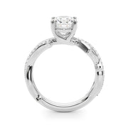 Graceful Twisted Shank Engagement Ring Round Diamond Engagement Ring in 10K/14K gold and platinum with certified lab-grown or natural diamonds
