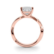 Graceful Twisted Shank Engagement Ring Round Diamond Engagement Ring in 10K/14K gold and platinum with certified lab-grown or natural diamonds