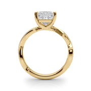 Graceful Twisted Shank Engagement Ring Round Diamond Engagement Ring in 10K/14K gold and platinum with certified lab-grown or natural diamonds