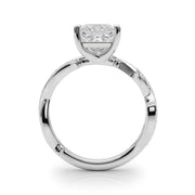 Graceful Twisted Shank Engagement Ring Round Diamond Engagement Ring in 10K/14K gold and platinum with certified lab-grown or natural diamonds