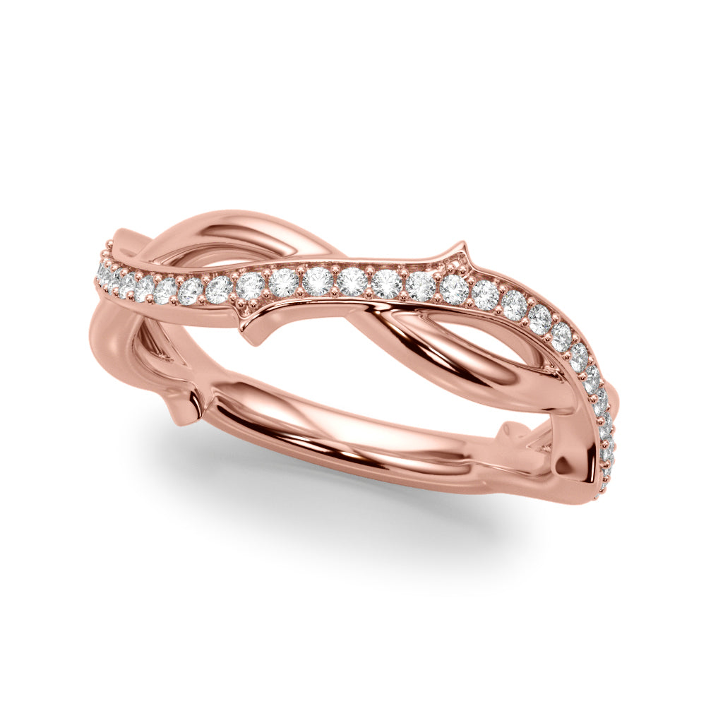 Twisting Thorn Half Eternity Ring in Gold & Platinum