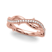 Twisting Thorn Half Eternity Ring in Gold & Platinum