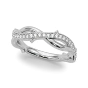 Twisting Thorn Half Eternity Ring in Gold & Platinum