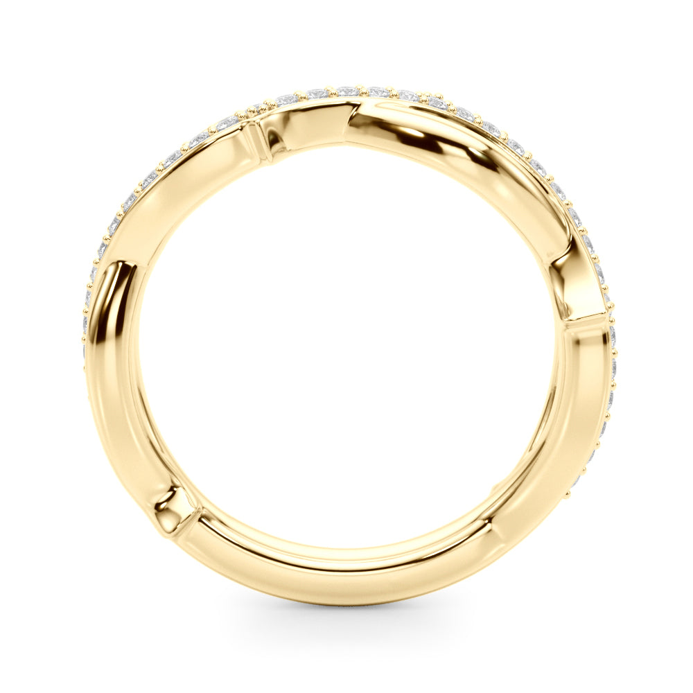 Twisting Thorn Half Eternity Ring in Gold & Platinum