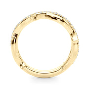 Twisting Thorn Half Eternity Ring in Gold & Platinum
