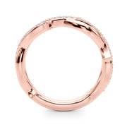 Twisting Thorn Half Eternity Ring in Gold & Platinum