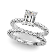 Classic Bead Engagement Ring Round Diamond Engagement Ring in 10K/14K gold and platinum with certified lab-grown or natural diamonds