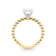 Classic Bead Engagement Ring Round Diamond Engagement Ring in 10K/14K gold and platinum with certified lab-grown or natural diamonds