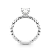Classic Bead Engagement Ring Round Diamond Engagement Ring in 10K/14K gold and platinum with certified lab-grown or natural diamonds