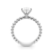 Classic Bead Engagement Ring Round Diamond Engagement Ring in 10K/14K gold and platinum with certified lab-grown or natural diamonds