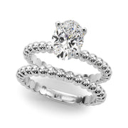 Classic Bead Engagement Ring Round Diamond Engagement Ring in 10K/14K gold and platinum with certified lab-grown or natural diamonds