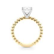 Classic Bead Engagement Ring Round Diamond Engagement Ring in 10K/14K gold and platinum with certified lab-grown or natural diamonds