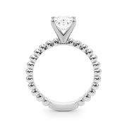 Classic Bead Engagement Ring Round Diamond Engagement Ring in 10K/14K gold and platinum with certified lab-grown or natural diamonds