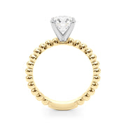 Classic Bead Engagement Ring Round Diamond Engagement Ring in 10K/14K gold and platinum with certified lab-grown or natural diamonds