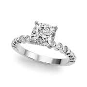 Timeless Beaded Bezel Set Engagement Ring Round Diamond Engagement Ring in 10K/14K gold and platinum with certified lab-grown or natural diamonds