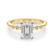 Timeless Beaded Bezel Set Engagement Ring Round Diamond Engagement Ring in 10K/14K gold and platinum with certified lab-grown or natural diamonds