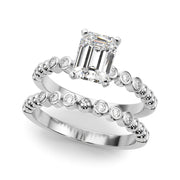 Timeless Beaded Bezel Set Engagement Ring Round Diamond Engagement Ring in 10K/14K gold and platinum with certified lab-grown or natural diamonds