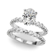 Timeless Beaded Bezel Set Engagement Ring Round Diamond Engagement Ring in 10K/14K gold and platinum with certified lab-grown or natural diamonds