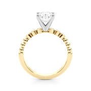 Timeless Beaded Bezel Set Engagement Ring Round Diamond Engagement Ring in 10K/14K gold and platinum with certified lab-grown or natural diamonds